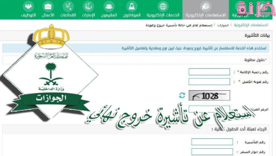 استعلام عن خروج نهائي