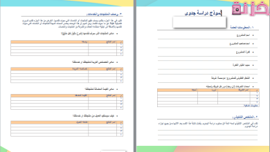 نموذج دراسة جدوى جاهزة
