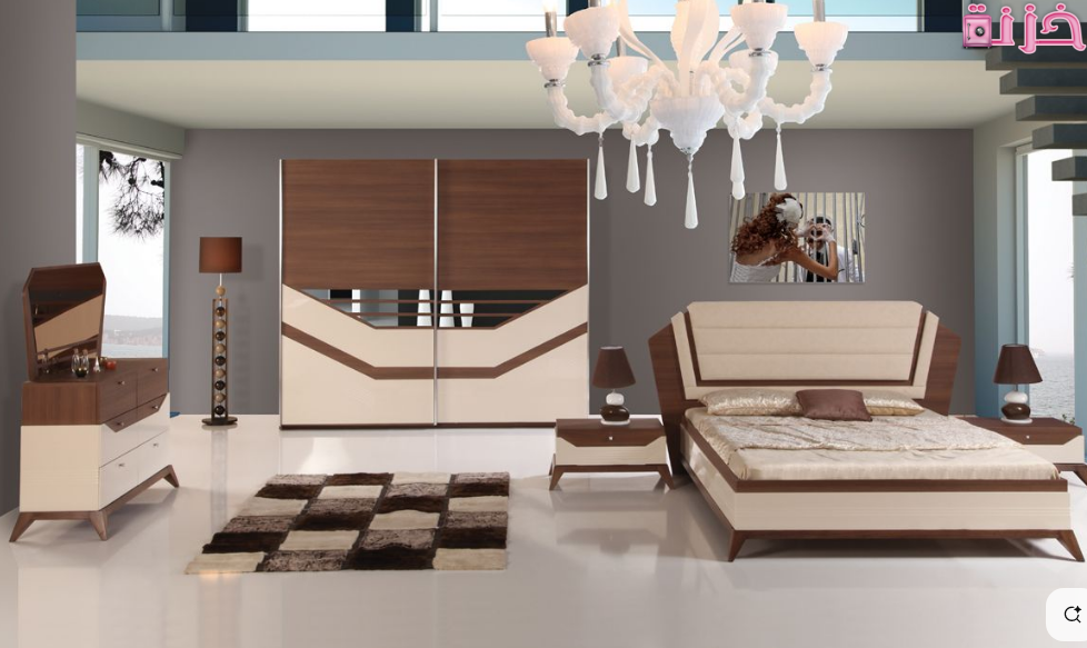 أثاث غرف نوم خشب فخمة