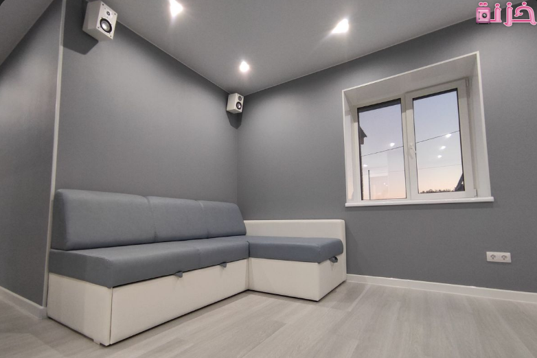 حوائط ريسبشن كلاسيك باللون الرمادي