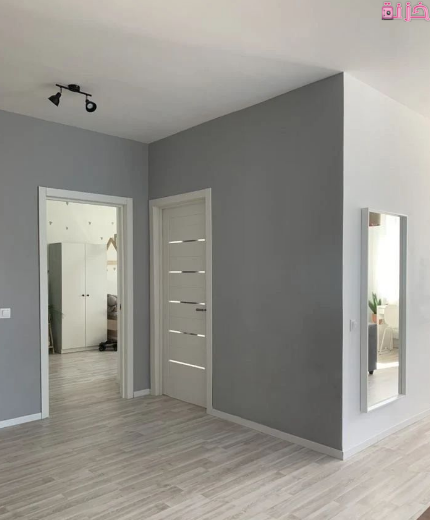 حوائط ريسبشن كلاسيك باللون الرمادي والابيض