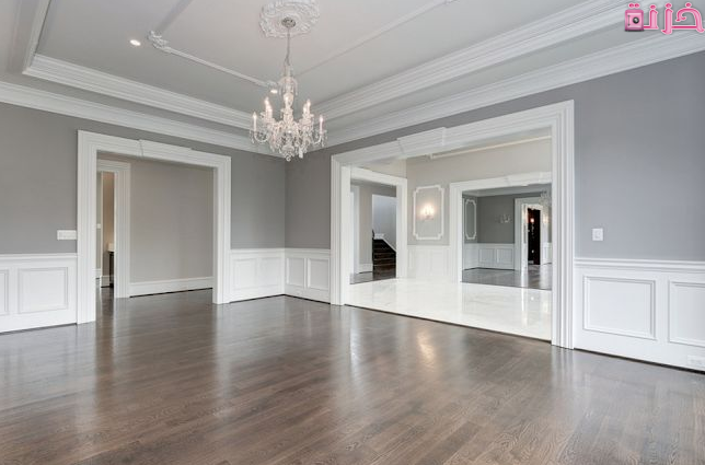 الوان حائط باللون الابيض كلاسيك