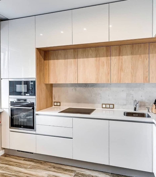 مطبخ شيك باللون الابيض