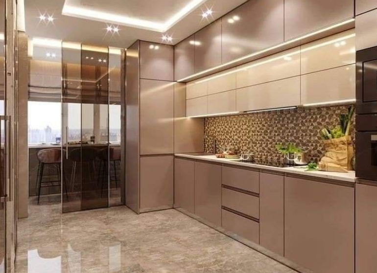 سيراميك مطابخ باللون البيج