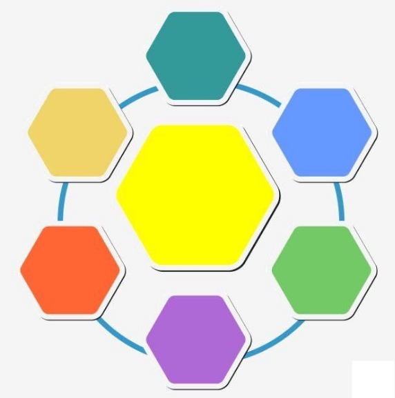 خريطة مفاهيم فارغة ملونة