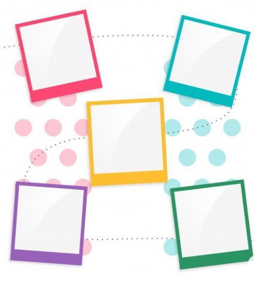 أشكال خرائط مفاهيم فارغة ملونة