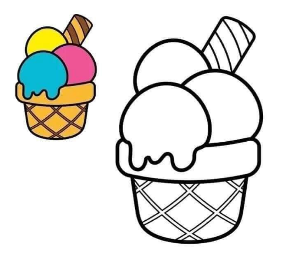 صور تلوين الايس كريم للاطفال