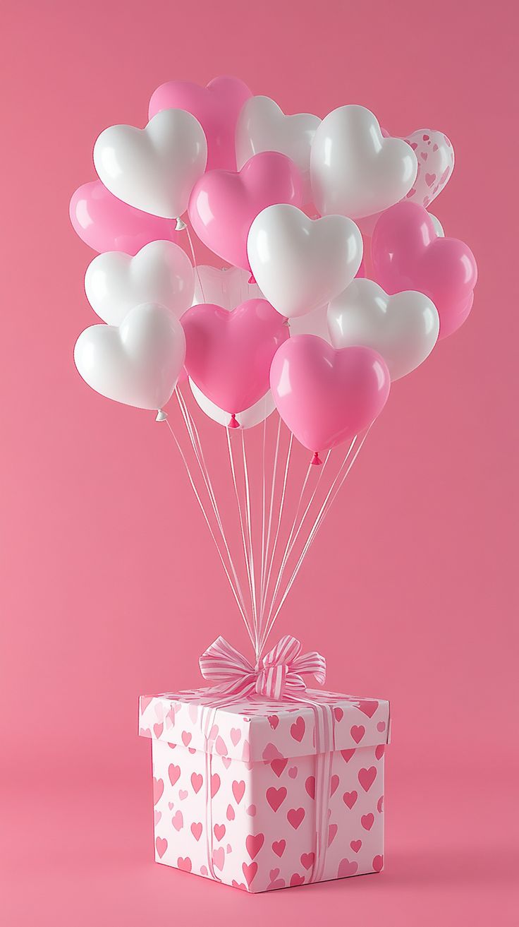 خلفية قلوب هدية
