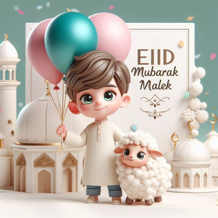 تهنئة بالعيد بالاسم مالك