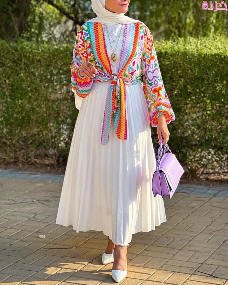 فساتين شيفون طويلة للمحجبات