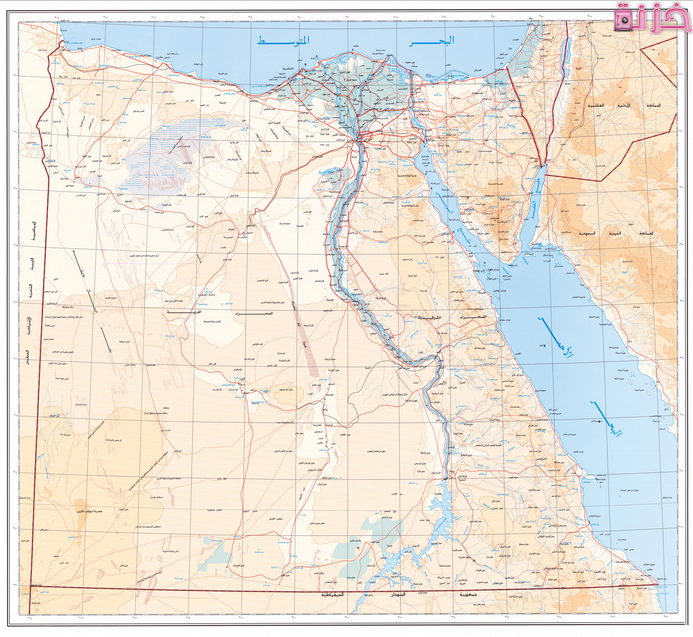 خريطة مصر بالتفصيل