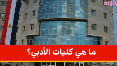 كليات الأدبي واقسامها