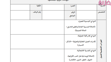 نموذج دراسة حالة جاهز فارغ وورد
