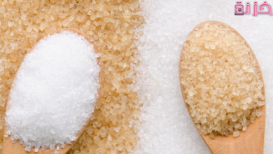 الفرق بين السكر البني والسكر الابيض
