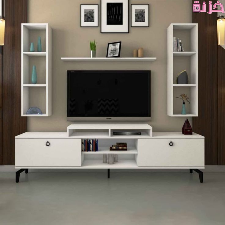 ترابيزة شاشة خشب مودرن