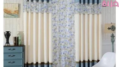 ستائر على مواسير مزدوجة