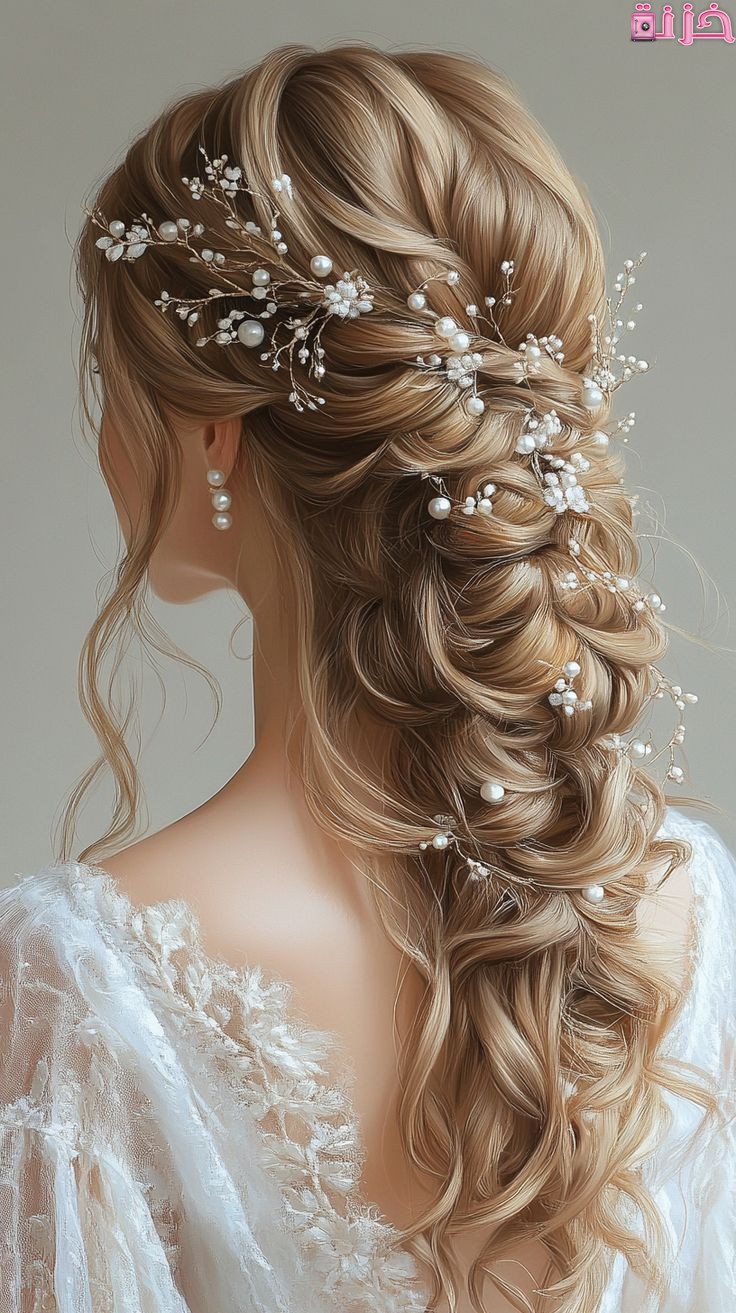 تسريحات نازلة للشعر الطويل