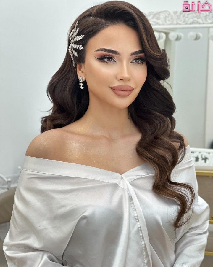 صور تسريحات شعر مع التاج فخمة خليجية