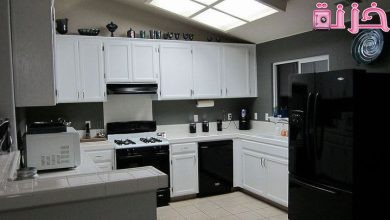 كيفية تغطية أرضية او سيراميك المطبخ القديم